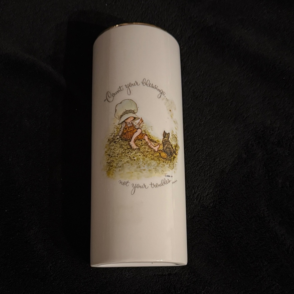 Holly Hobbie White Ceramic Vase
